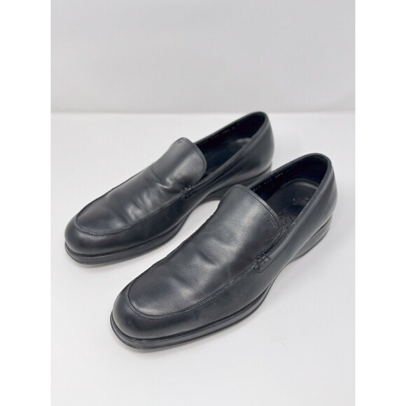 Salvatore Ferragamo Men Shoes Florence Black Leather Penny Loafer Slip On 10.5 D main image 9